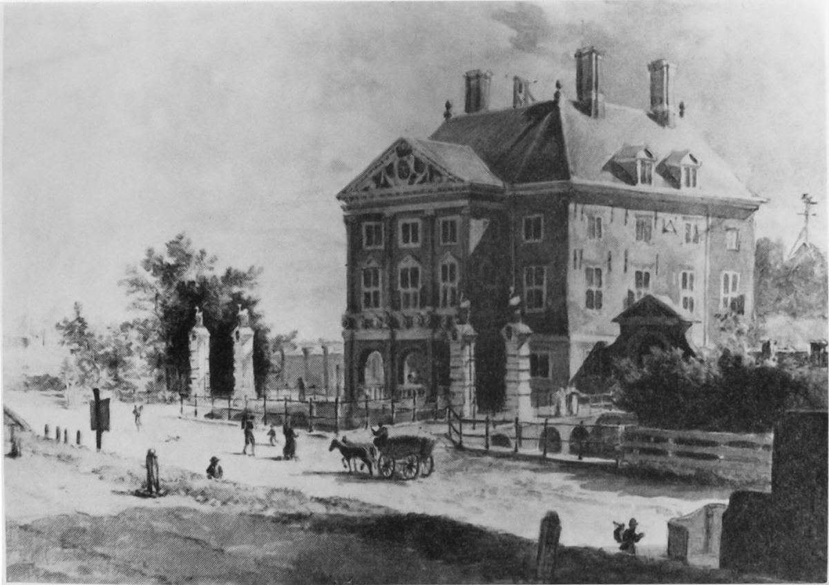 Collectie Spaarndam Huis Zwanenburg NoordWestzijde aquarel van Jelgershuis